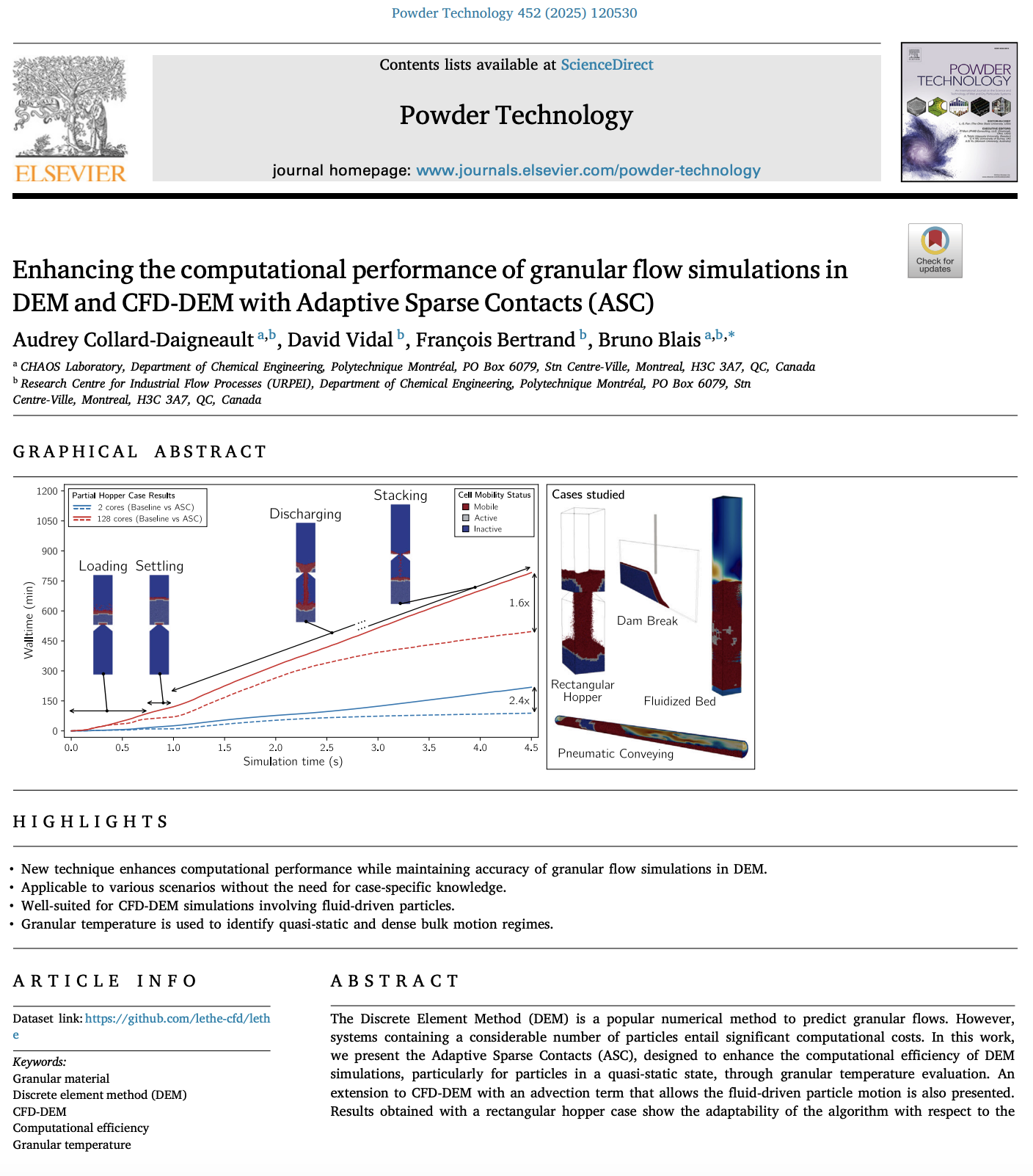 Enhancing the computational performance of granular flow simulations in DEM and CFD-DEM with Adaptive Sparse Contacts (ASC)